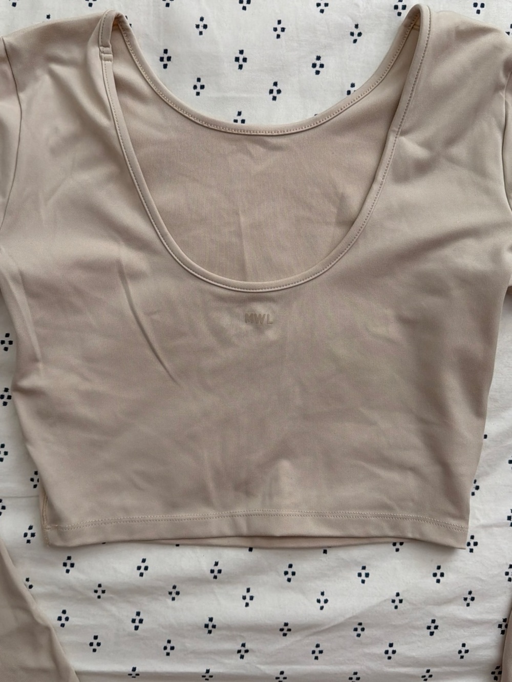 Madewell Nude Scoop Neck Long Sleeve Top - Picture 2 of 7